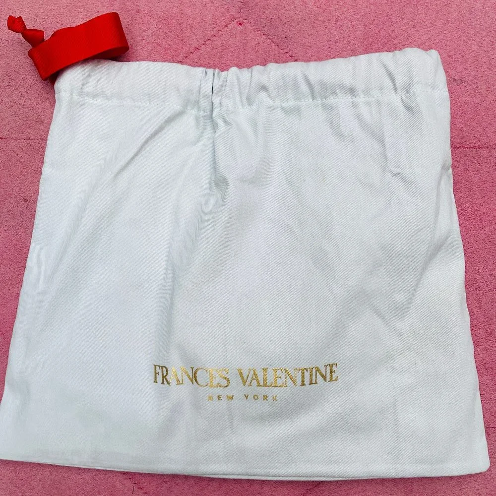 NWT Frances Valentine nappa Leather Heart Keychain w face mask - Picture 11 of 11